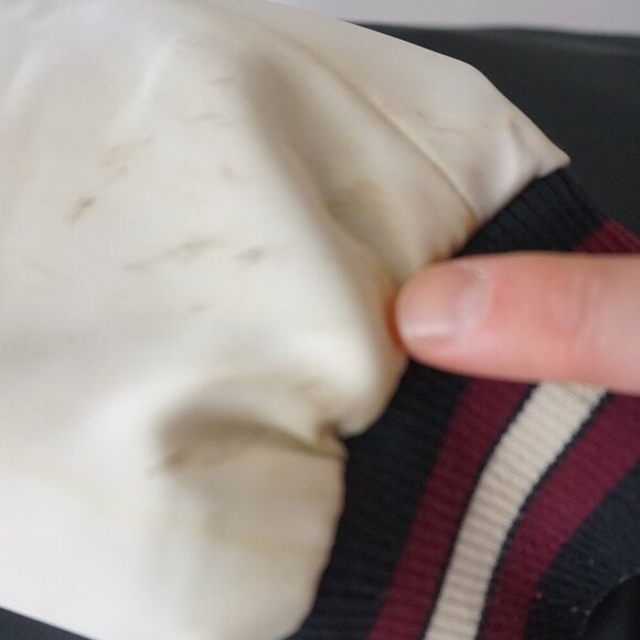 Coach New York Black Pink Floral Reversible Button Up Varsity Bomber Jacket M - Picture 14 of 15